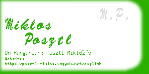 miklos posztl business card